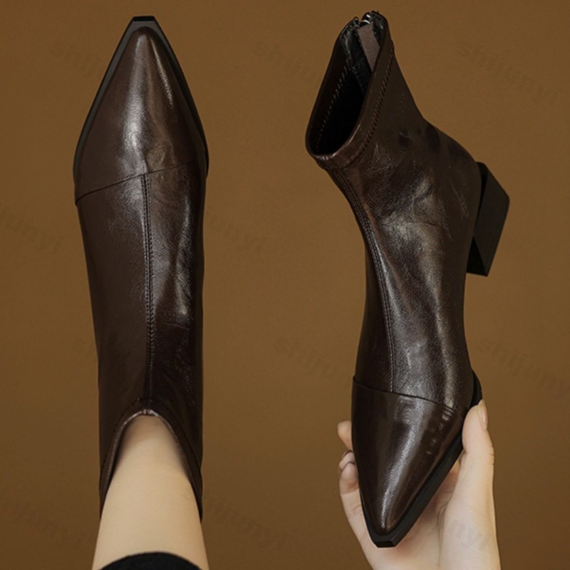 Women Pointed Short Boots 2025 – обзор и цена Korean Lifestyle Aesthetic